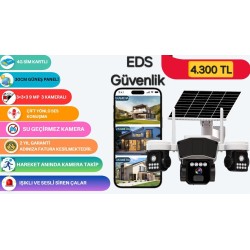 9MP Üç Kameralı Tam Bağımsız Solar Güvenlik Sistemi